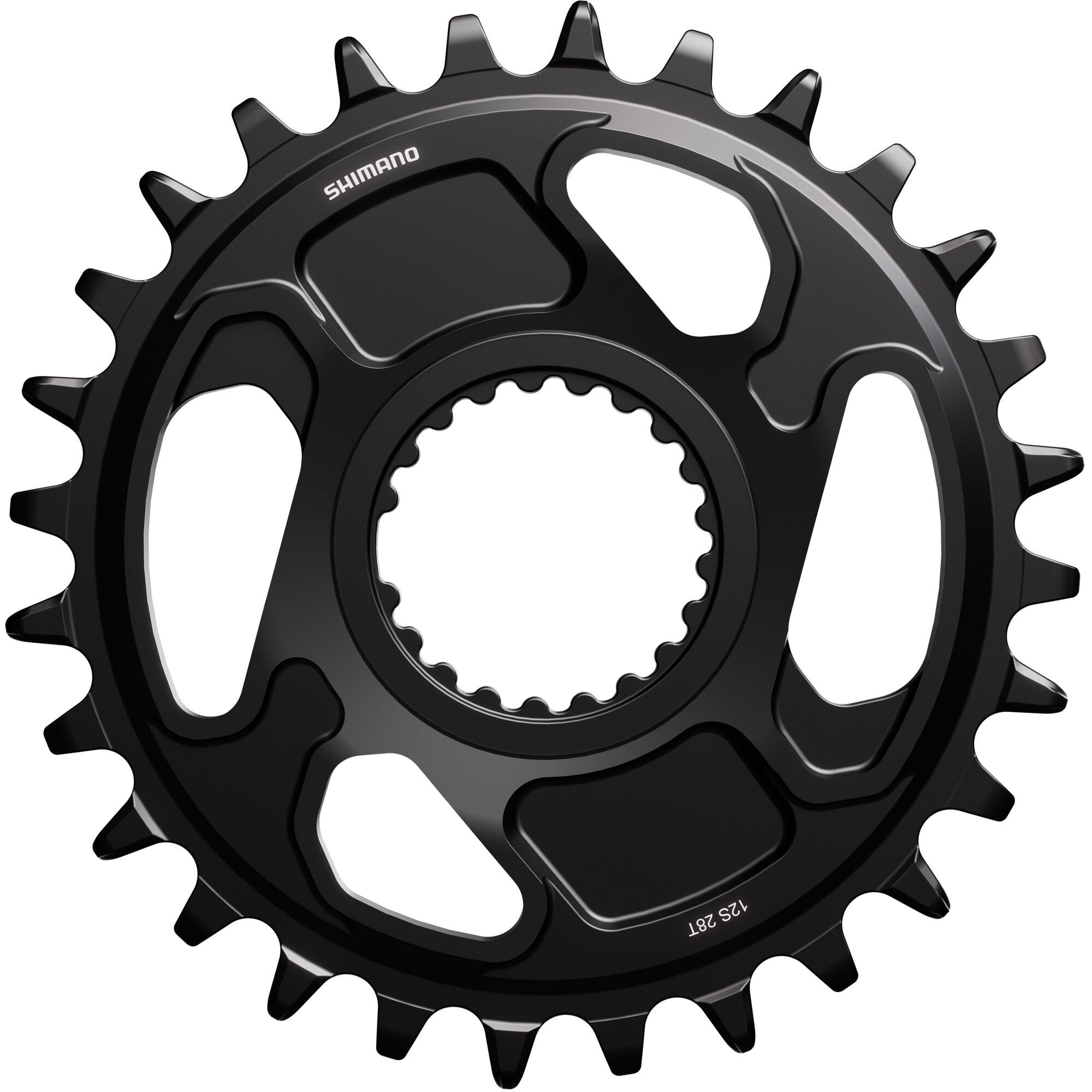 Shimano Deore XT SM-CRM86 single chainring for XT M8200 12-speed MTB drivetrain, shown in a close-up image.