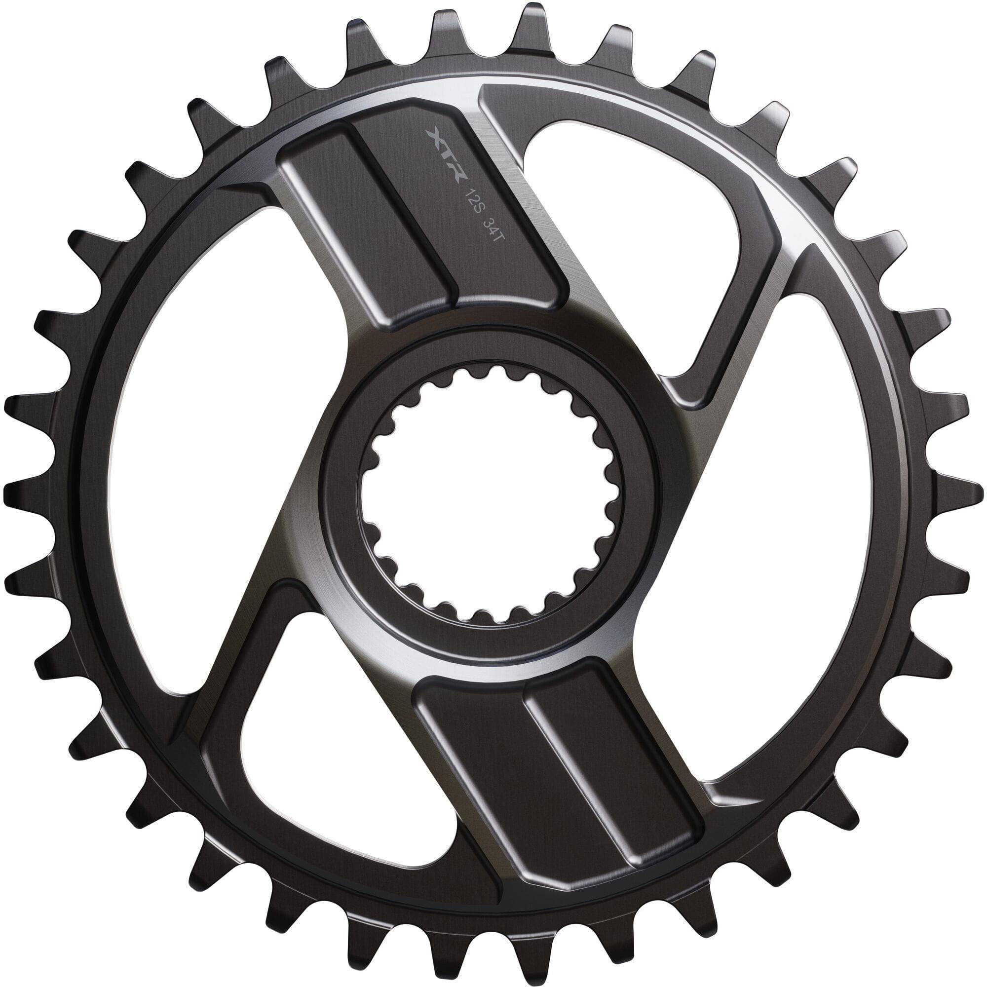 Shimano XTR SM-CRM96 single 12-speed MTB bike chainring with narrow-wide teeth for XTR M9200 M9220 components.