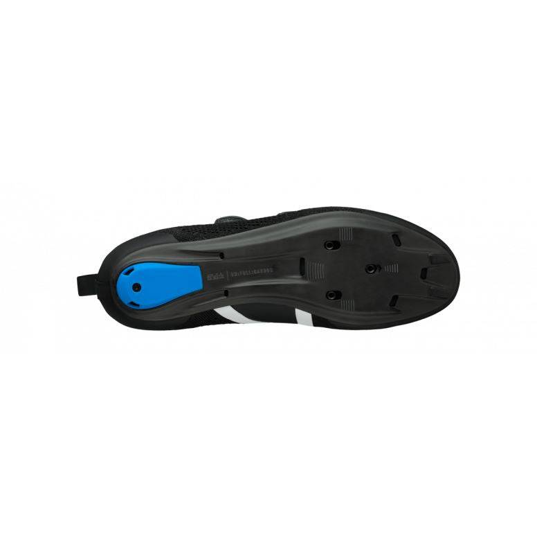 Fizik R1 Transiro black and white road cycling shoe size 38 with dual BOA closure showing sleek design and secure fit.