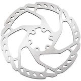 Shimano SLX SM-RT66 Zee 6-bolt brake rotor with vented design for mountain bike braking, compatible with metal brake pads.