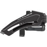 Shimano CUES FD-U8010-L double front derailleur for 10/11-speed bikes, low clamp, top swing, component for Shimano cycling groups.