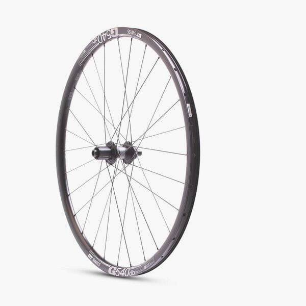 M Part Wheels gravel rear wheel with 700c rim, DT 370 CL hub, TLR disc brake compatibility, designed for gravel cycling.