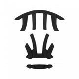 Black MET Parachute MCR helmet replacement pad kit for improved comfort and fit, shown with foam and lining components.