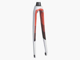Trek Domane SLR 7 2017 bike fork compatible with disc and rim brakes, lightweight component for road cycling.