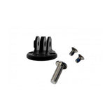 K-Edge GoPro style combo mount adapter for Garmin and action cameras, shown attached to a camera setup.