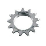 Halo Track Sprockets 1/8-inch fixed gear track cog CNC machined from Cr-Mo steel, showing detailed metal construction and teeth.