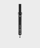 Race Face Turbine R dropper seatpost for mountain bikes, showing the sleek black post with branding and adjustable remote lever.