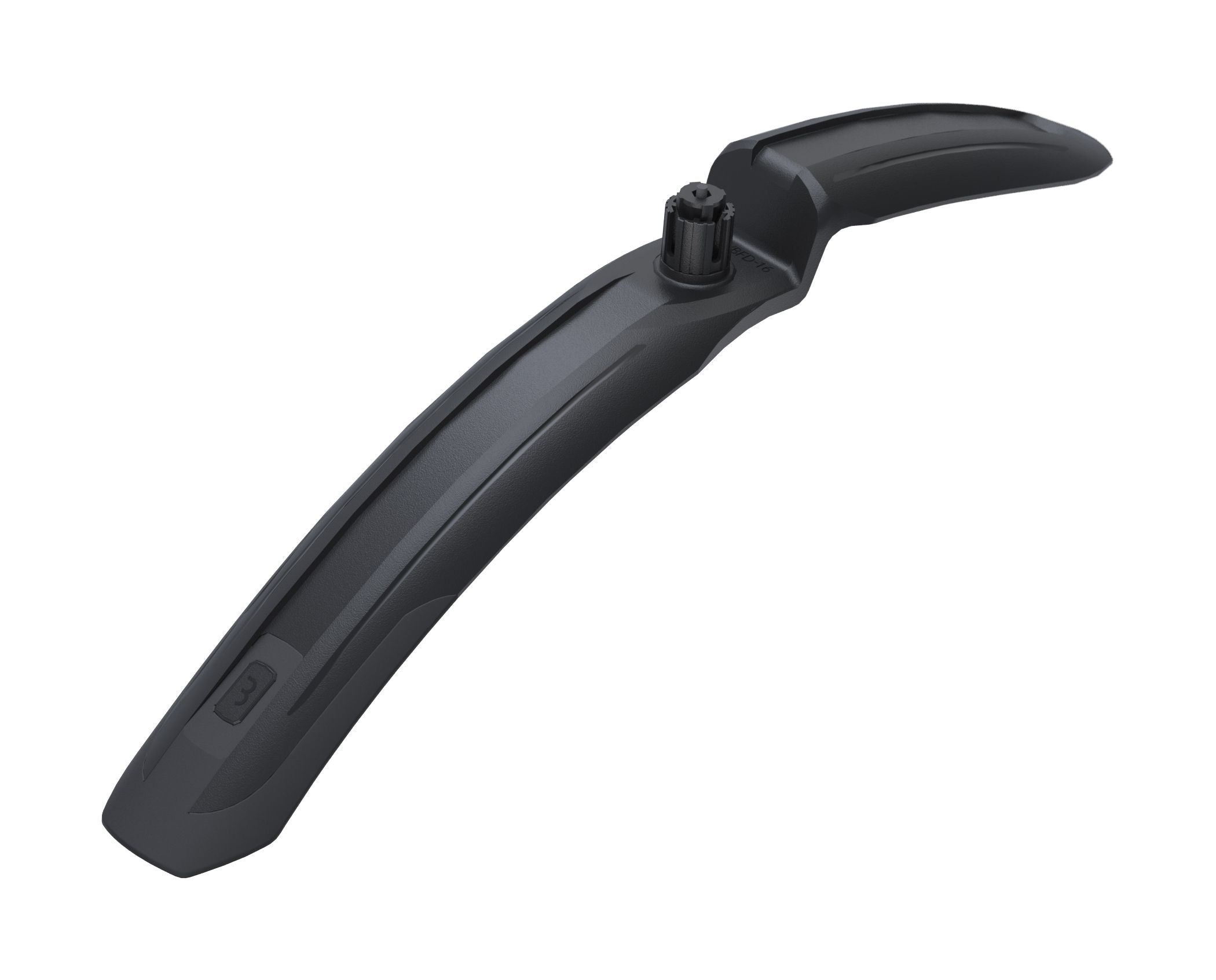 BBB GrandProtect MTB front fender in black for 27.5/29-inch bikes with TurnFix system, designed for mountain biking accessories.