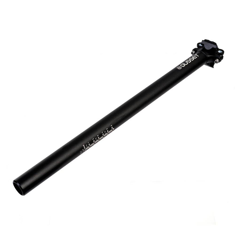 Gusset Components Lofty XXL seatpost in 27.2mm and 30.9mm, 450mm length with 2-bolt micro-adjust mechanism.