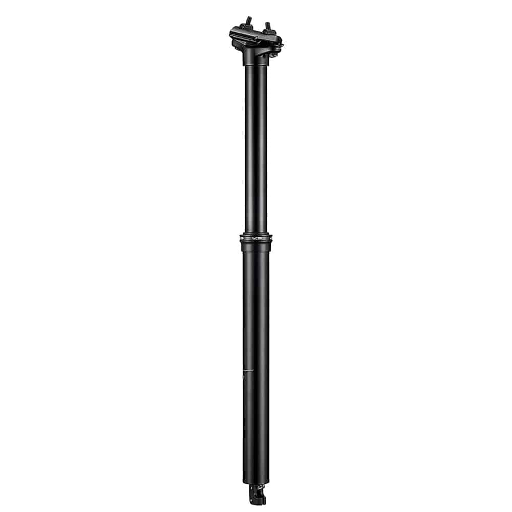 KS Suspension Rage-i internal routing dropper post with hydraulic control, showcasing sleek design and adjustable height for mountain biking.