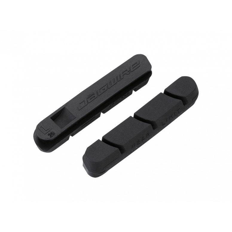 Jagwire Road Sport C Insert Brake Pads in black for SRAM, Shimano, and Campagnolo road bike brake systems.