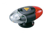 Topeak Headlux helmet light in black and red with compact LED visibility, designed for bike helmets and outdoor safety.