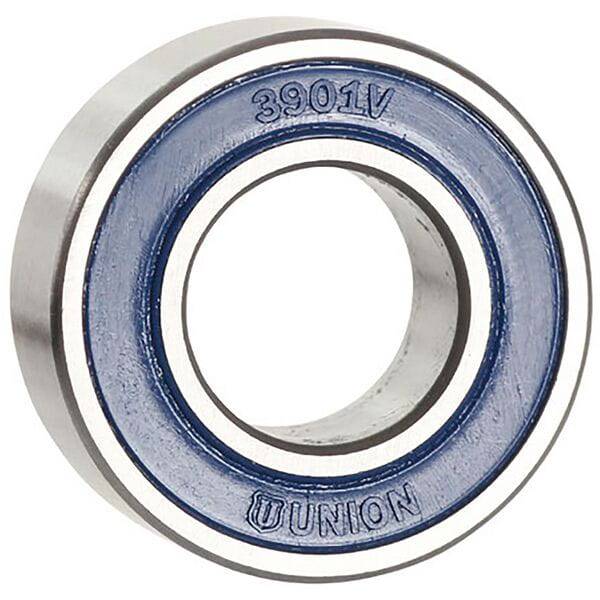 M Part MAX Bear 901V double row LLU bearing for heavy-duty bicycle suspension, showing the 12x24x10 bearing in close-up.