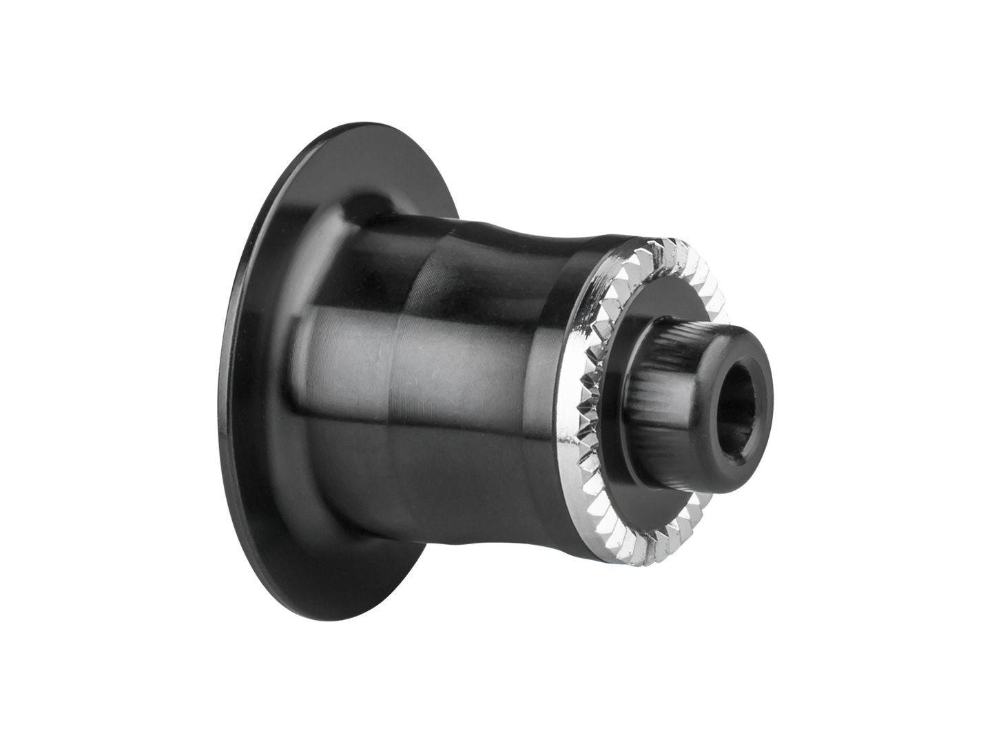 Black Bontrager Rapid Drive 108 12x142mm non-drive axle end cap with 5mm size, designed for bicycle components.
