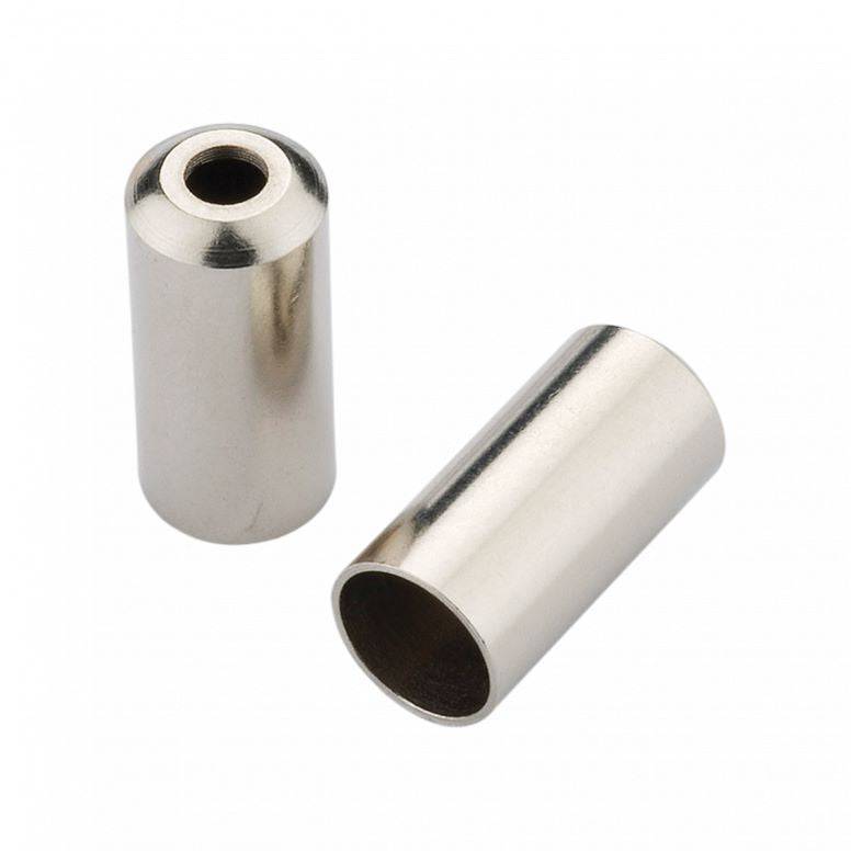 Jagwire End caps Open - 5mm Brake - Brass Silver 50 Pack | Swinnerton Cycles