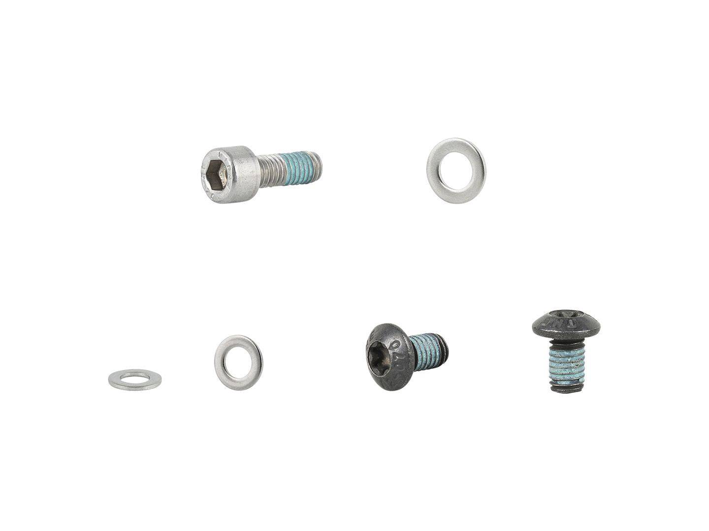 Trek Fetch+ 4 front fender mount kit with black M5/M6 bolts and 16mm/10mm fasteners for bike components.