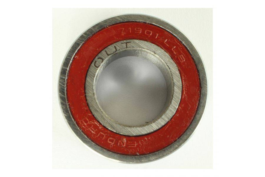 Enduro Bearings 71901 LLB ABEC 5 sealed bearing for hubs and bottom brackets, showing the 12x24x6mm metal component