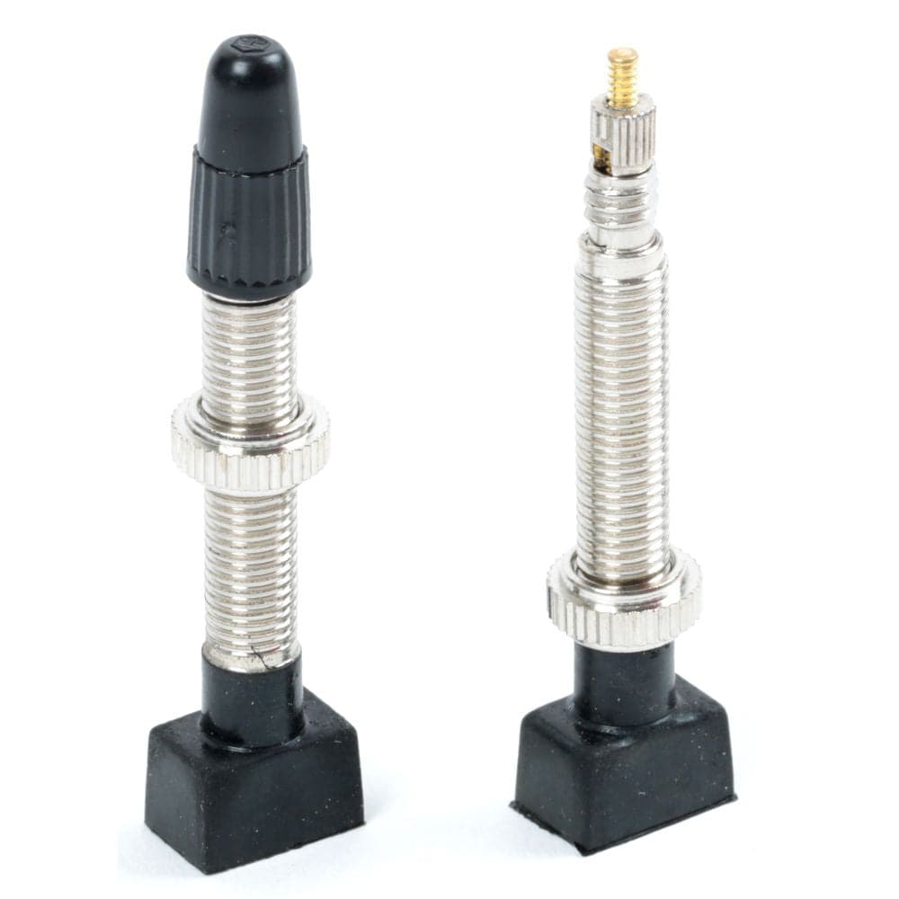 Zefal tubeless presta valves for secure airtight seal, designed for tubeless tires, shown in a close-up image.