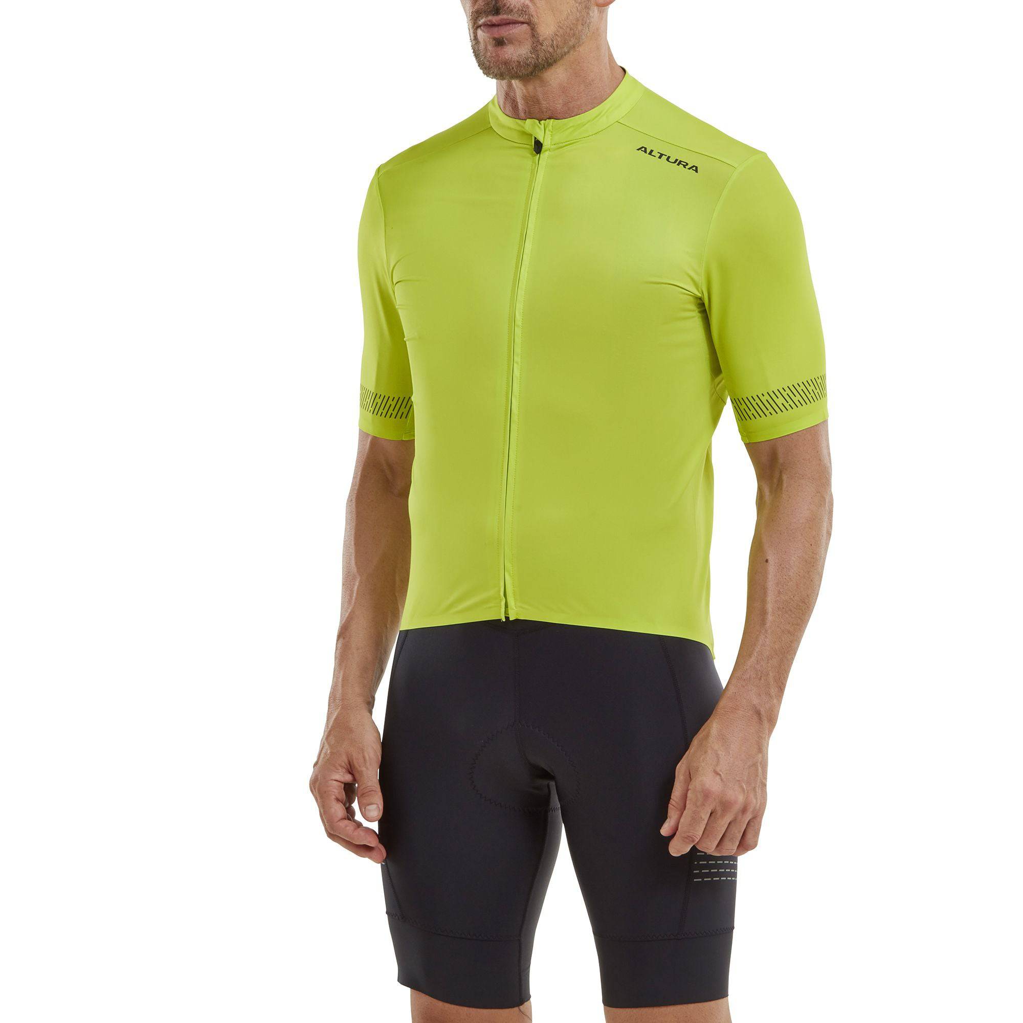 Altura Icon men's short sleeve cycling jersey with breathable mesh fabric and front pockets, designed for comfort and performance.