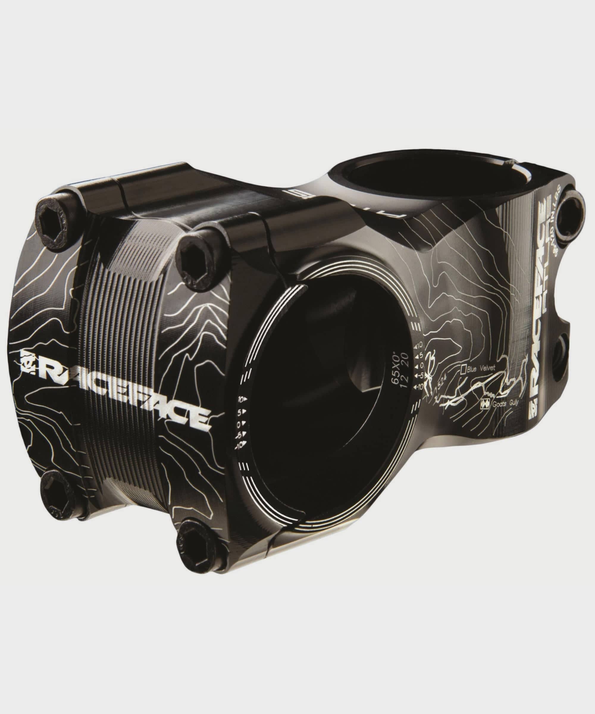 Race Face Atlas 35mm clamp trail, all-mountain, and downhill bike stem showing black finish and sturdy construction.