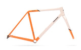 Colnago Steelnovo steel road bike frame set with integrated cables and 3D-printed lugs, shown in a sleek, modern design.