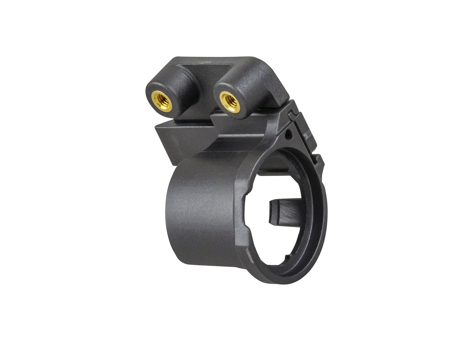 Trek Domane+ e-bike charge port holder assembly for secure charging, showcasing the component part for easy access and replacement.