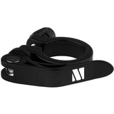 M Part quick release bike seat clamp in black, 28.6mm, designed for tool-free height adjustments on bike saddles.