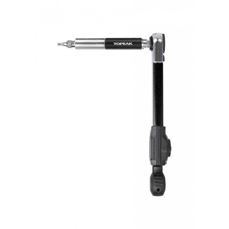 Topeak Torq Rocket Mini Ex Black torque wrench with 17 bike repair functions, compact workshop tool for precise torque adjustments