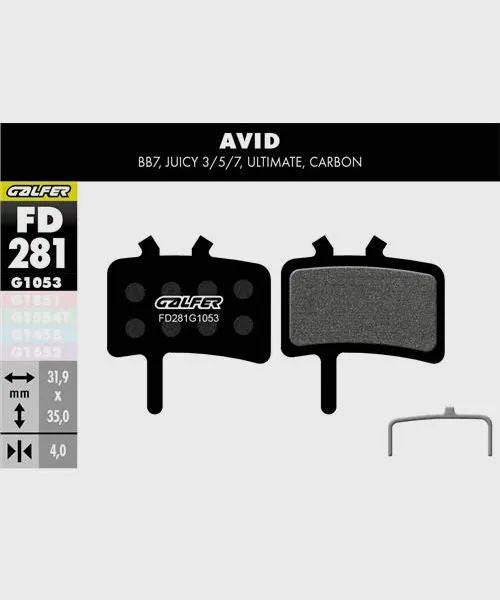 Galfer standard bike disc brake pads showing metal backing plates and friction surfaces for reliable, quiet braking performance.