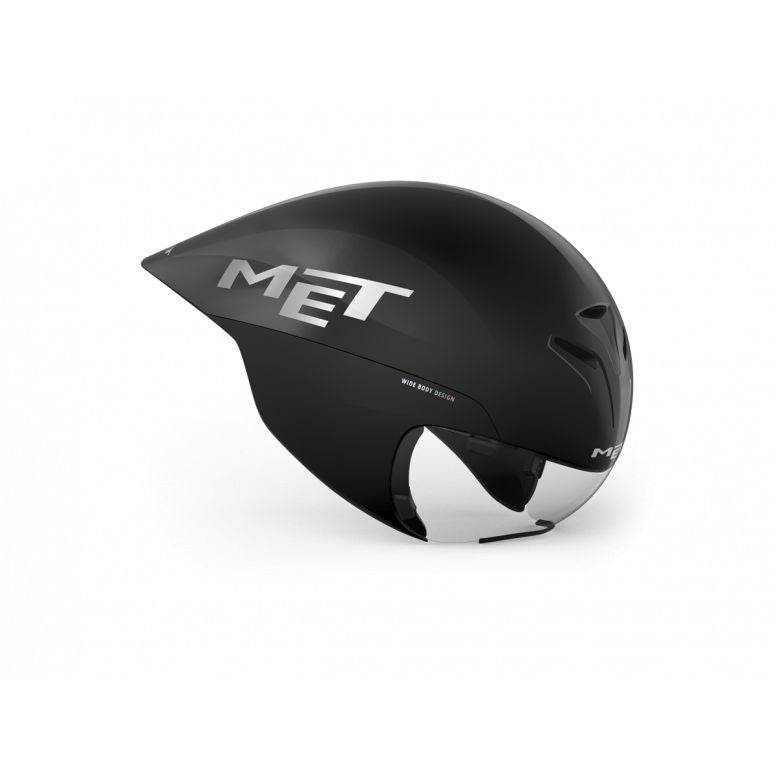 MET Drone II Wide Body triathlon aero helmet with aerodynamic design, lightweight construction, and ventilation for time trial cycling.