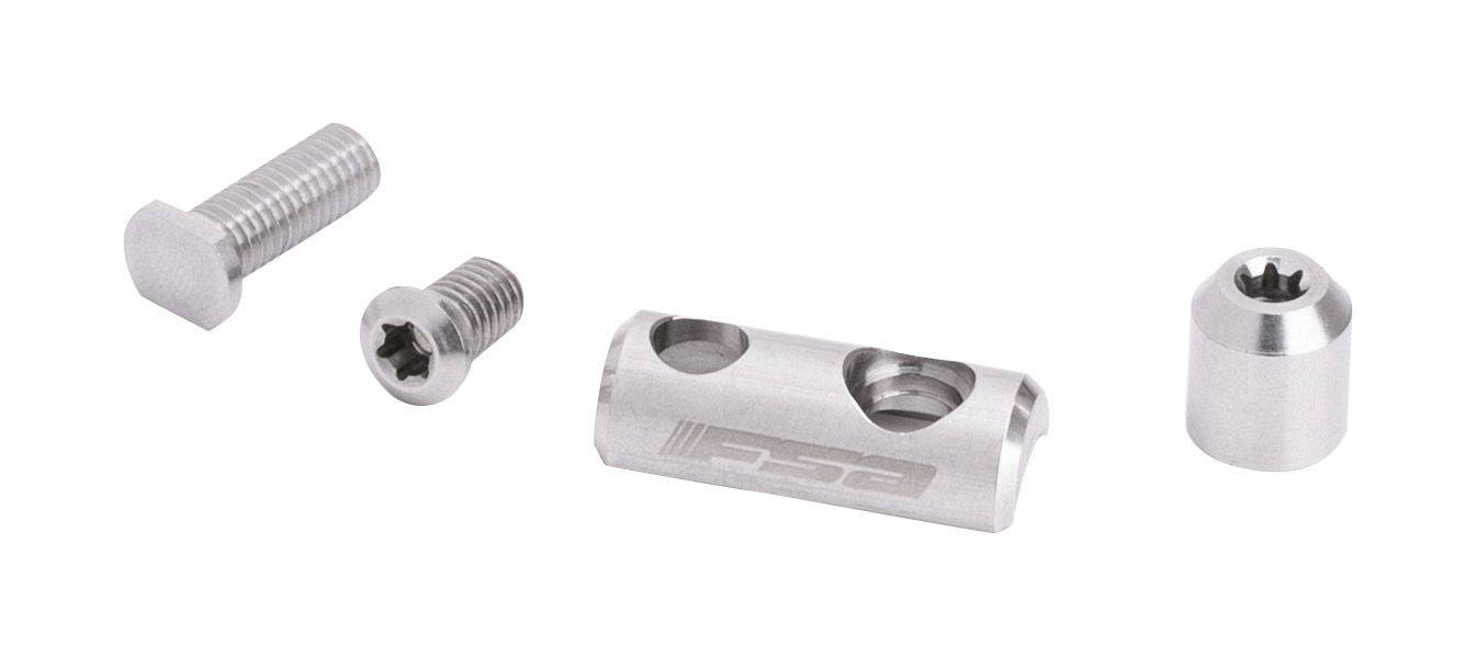 FSA Super Compact front derailleur adapter EL344 for 48/32 and 46/30 chainrings, bicycle components, close-up view