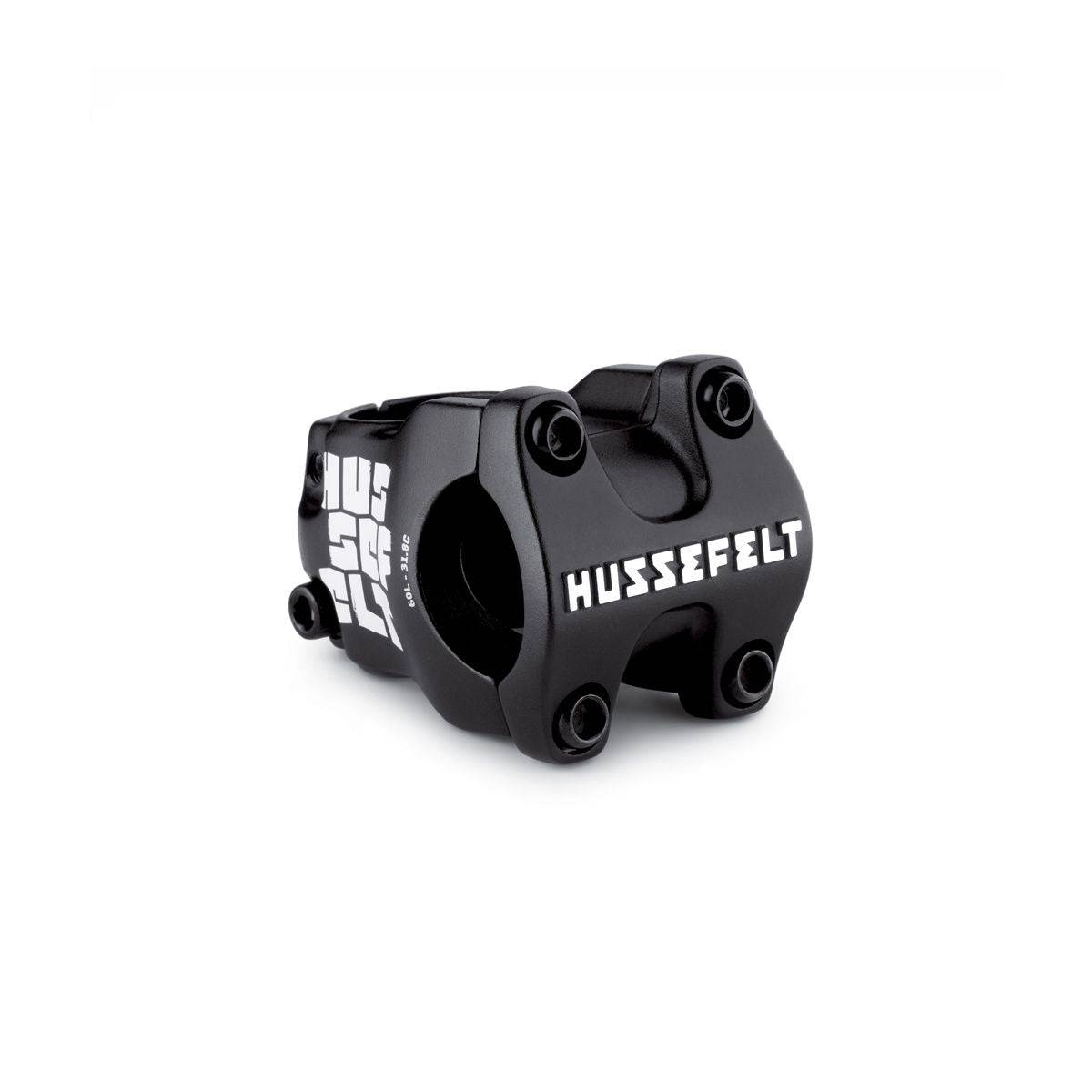 Truvativ Hussefelt black bicycle stem, 40mm length, 0° angle, fits 31.8mm handlebars and 1-1/8" steerer tube.