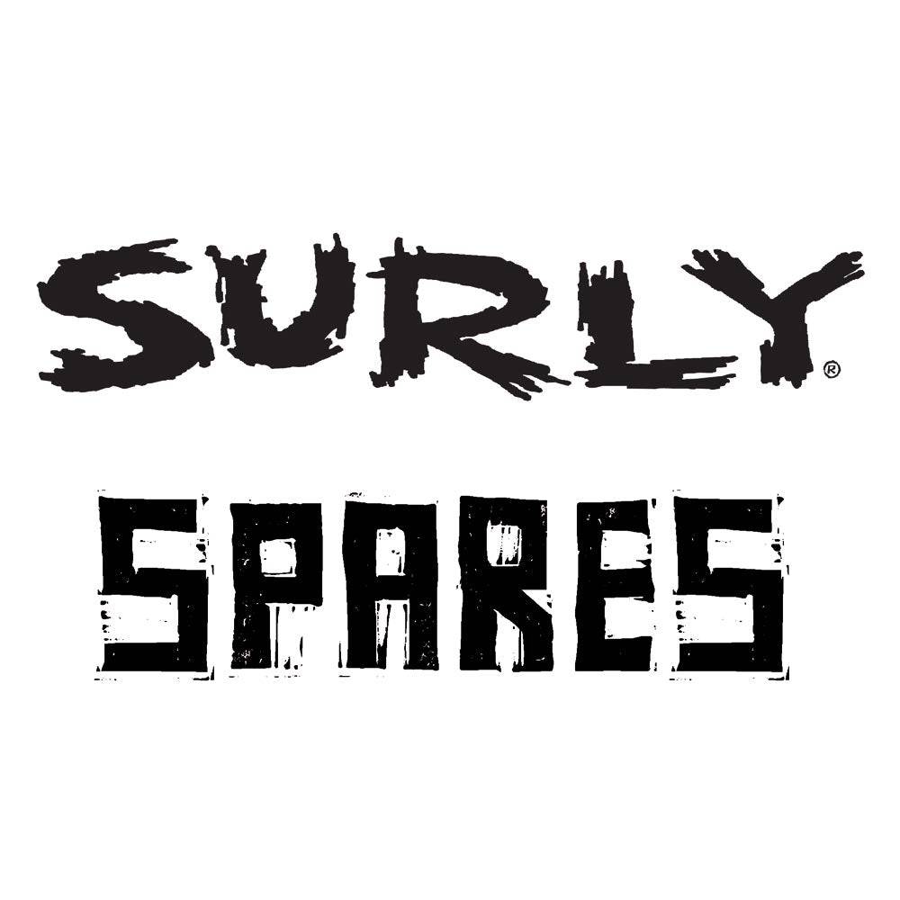 Surly bike thru axles for wheels, durable and compatible bike components, shown in a set of spare parts for stability.