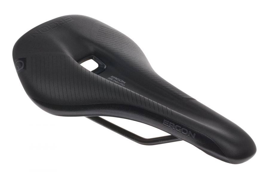 Ergon SR Road Pro men’s ergonomic cycling saddle with pressure relief channel, designed for comfort during road biking.