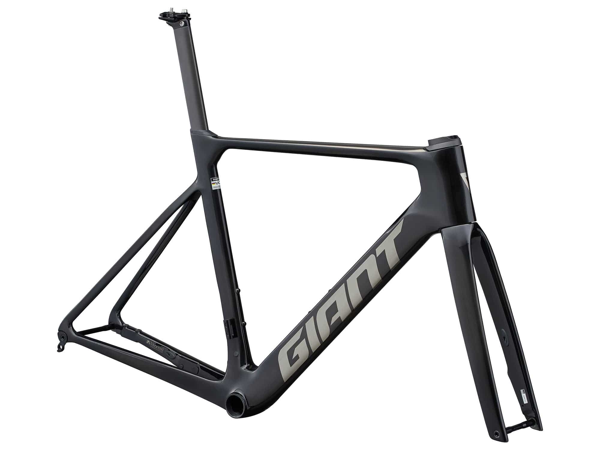 Giant Propel Advanced Pro-FF road bike frameset with aerodynamic design and disc brake compatibility, shown from side view.