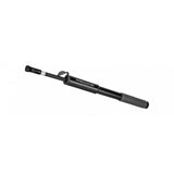 Topeak Race Rocket HPX bike pump in black, high-pressure tire inflator with pressure gauge, suitable for road and mountain bike tires.
