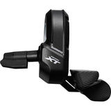 Shimano Deore XT SW-M8050-R Di2 right-hand shift switch clamp band for MTB bike components, black plastic with mounting hardware.
