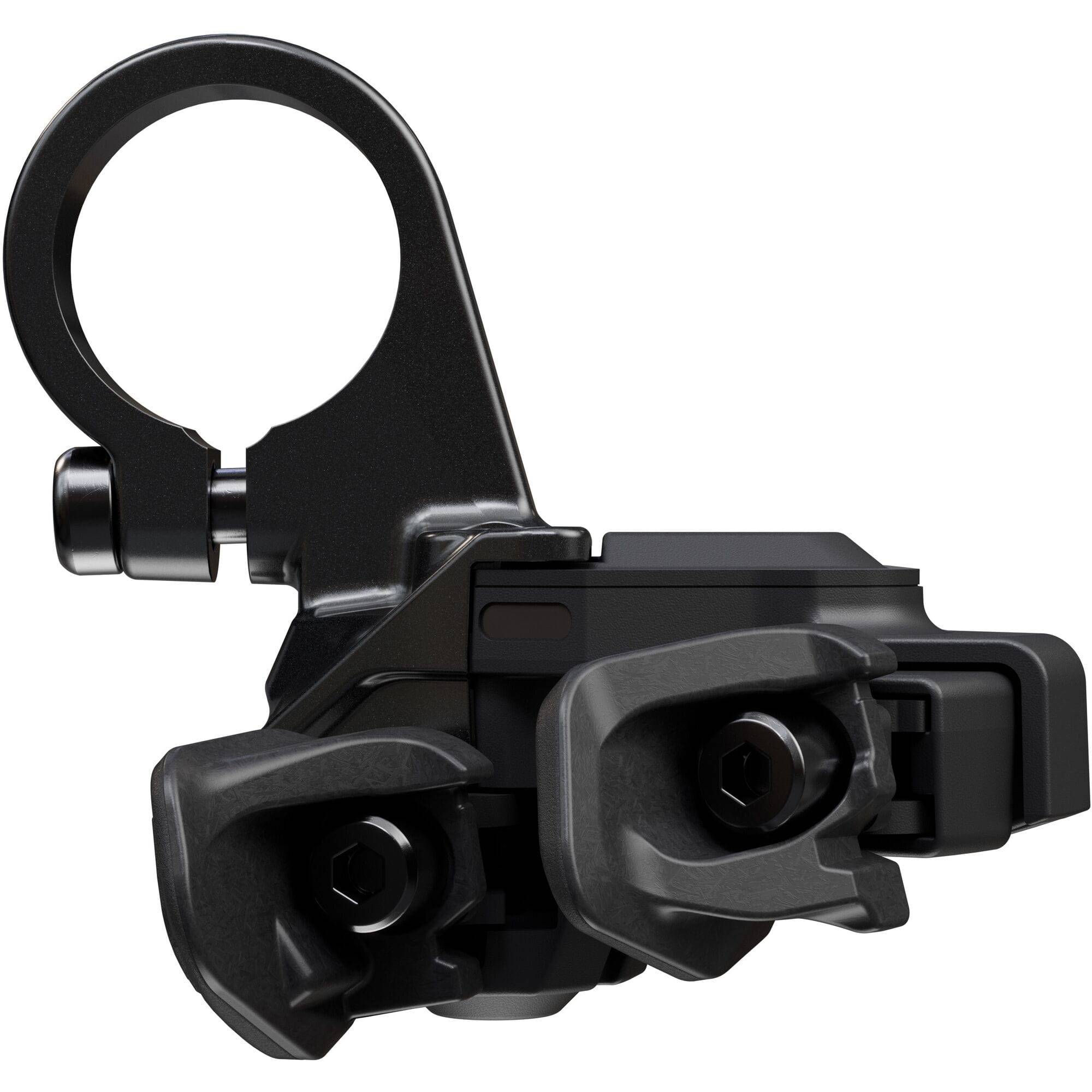 Shimano Deore XT SW-M8250-R wireless Di2 right-hand shift switch with clamp band for mountain bike components.