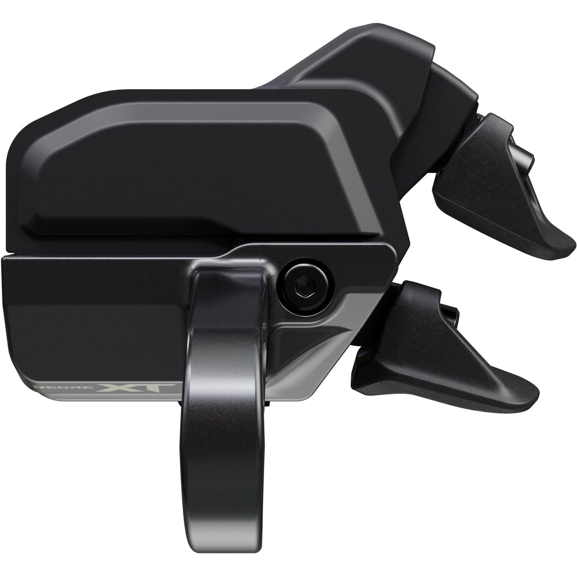 Shimano Deore XT SW-M8250-R wireless Di2 right-hand shift switch clamp band component for mountain bike shifting.