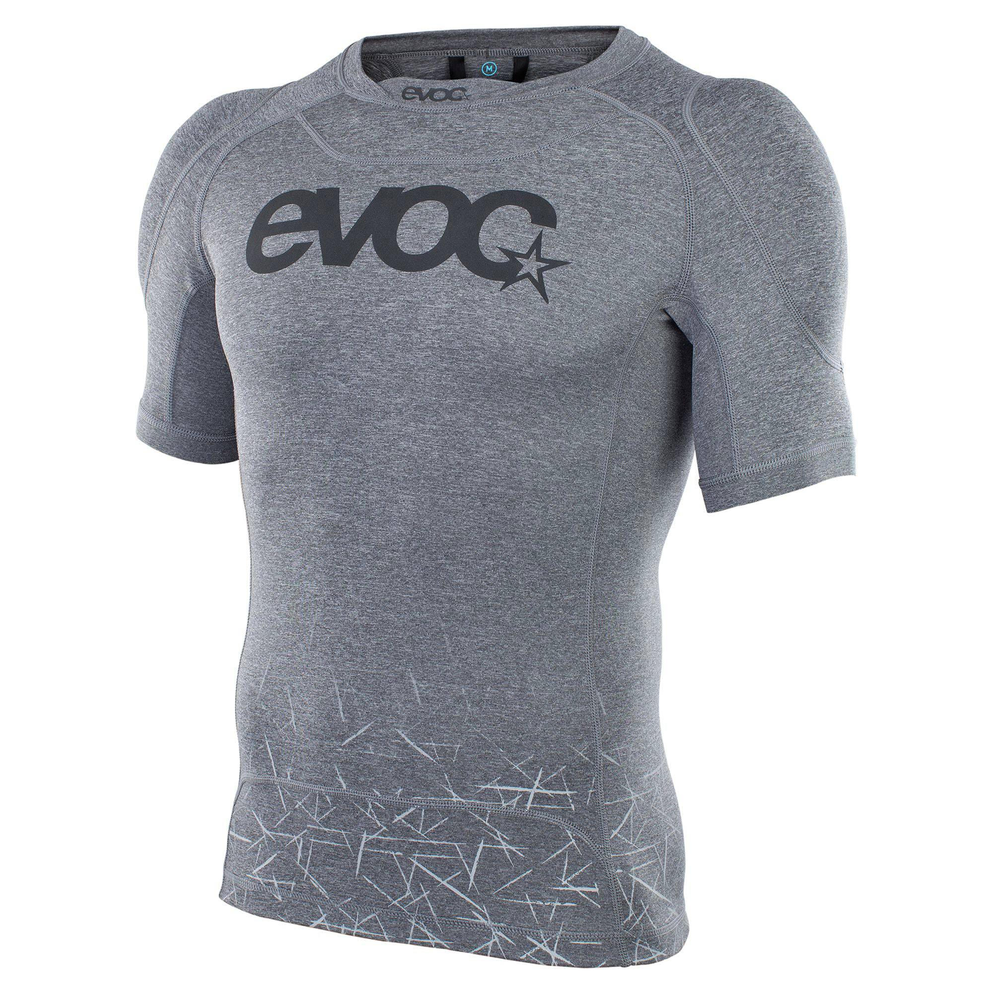 EVOC Enduro Shirt 2020 in Carbon Grey with removable shoulder protectors, lightweight cycling clothing for mountain biking.