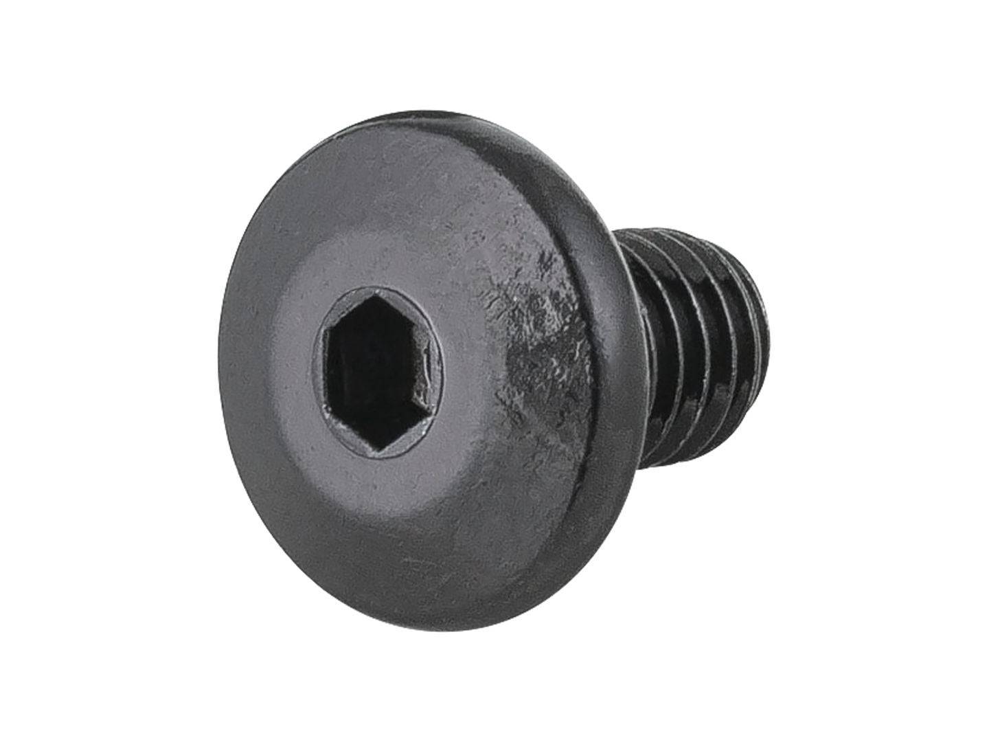 Black Bontrager Line Dropper Seatpost M6 x 9mm cartridge mounting screw for bike components, shown in close-up detail