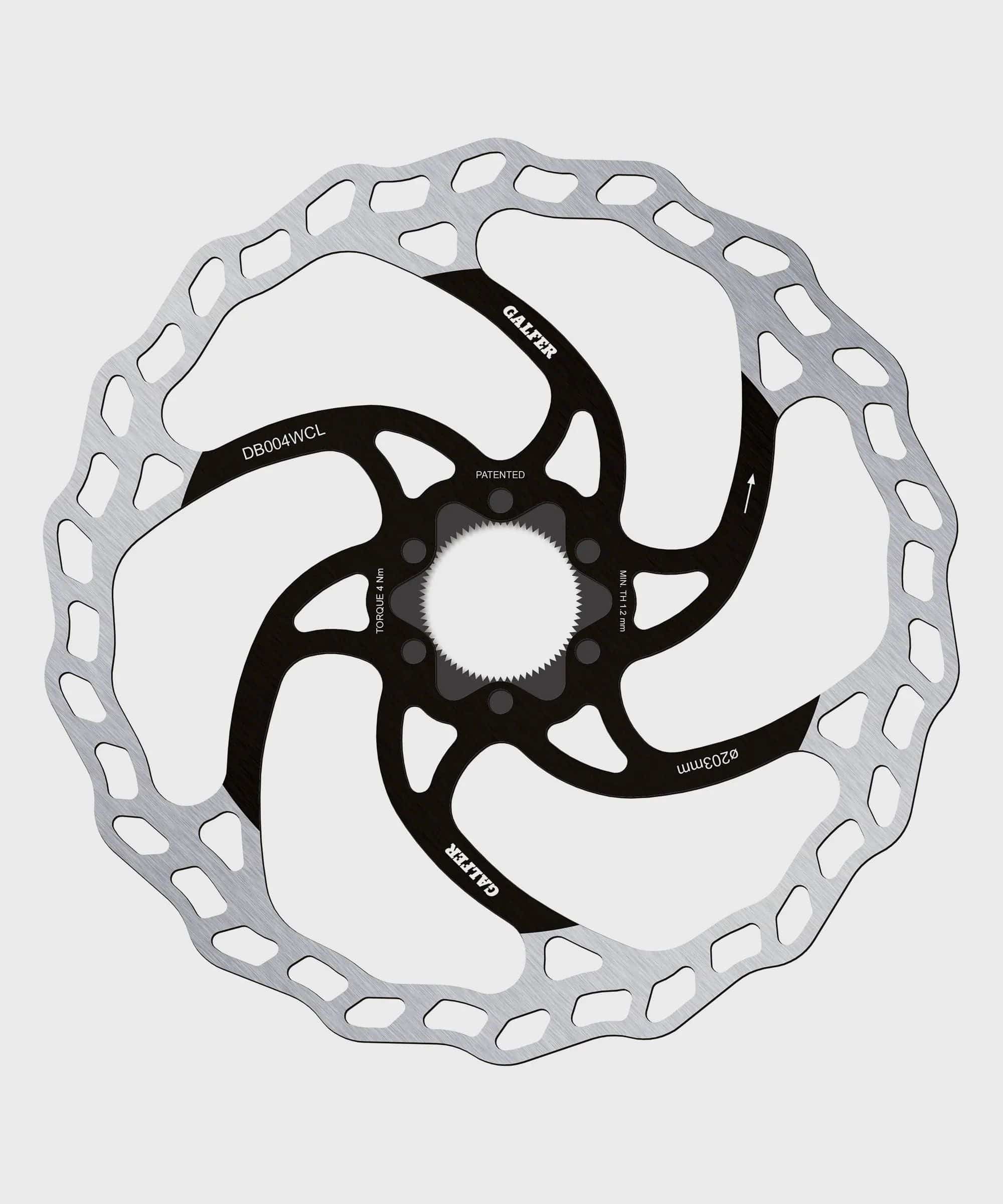 Galfer Wave 6-Bolt disc brake rotor for MTB bikes, high-performance bike component with wave design and 6-bolt mounting.