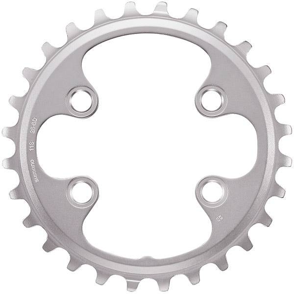 Shimano Deore XT FC-M8000 28T 11-speed inner chainring for 38-28T double crankset, bike component for mountain biking.