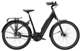 Trek District+ 4 Coaster Belt Lowstep e-bike with Bosch Smart System and Gates Belt Drive, shown from side view.