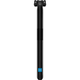 PRO PLT alloy seatpost for road bikes, compatible with Shimano Di2, available in 27.2mm and 31.6mm sizes, shown mounted on bike