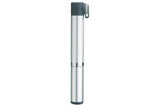 Topeak Micro Rocket AL Silver compact aluminum bike pump with Presta valve and mounting bracket for cycling accessories