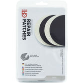 Gear Aid Tenacious Repair Patches for outdoor gear, waterproof fabric repair kit components, flexible patch sheets for gear repairs.