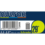Nutrak 29+ 650B bike inner tube with 48mm Presta valve, durable butyl inner tube for mountain and road bikes.