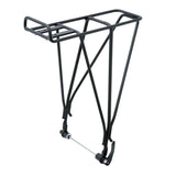 Blackburn Expedition 1 Disc rear rack in black, bike accessory compatible with disc brakes and ready for child seat installation.