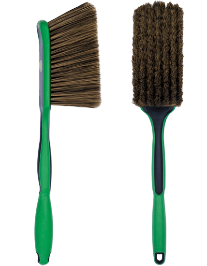 Fenwick's SUST Long Handle Wash Brush with ultra-soft synthetic bristles, ideal for workshop cleaning and eco-friendly use